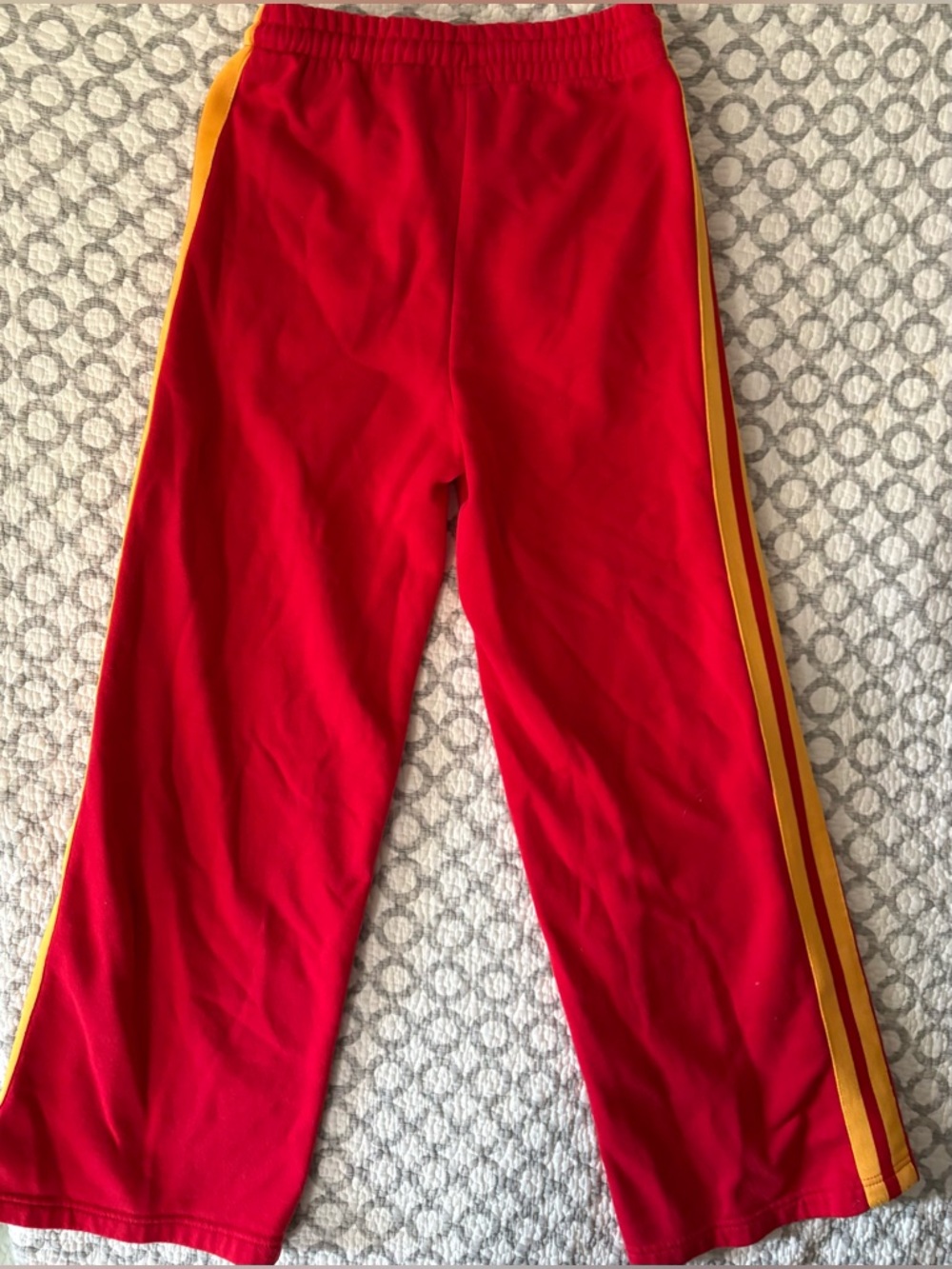 Kansas City Chiefs Red and Yellow Women’s Wide Leg Oversized sweatpants Medium - Picture 7 of 10